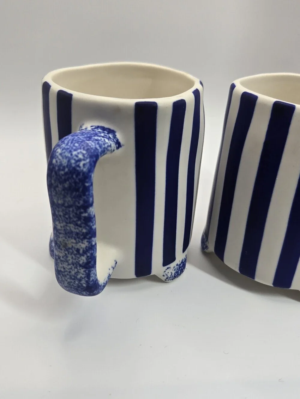 The Old Pottery Factory Striped Mugs Fun Gift Bright Unique